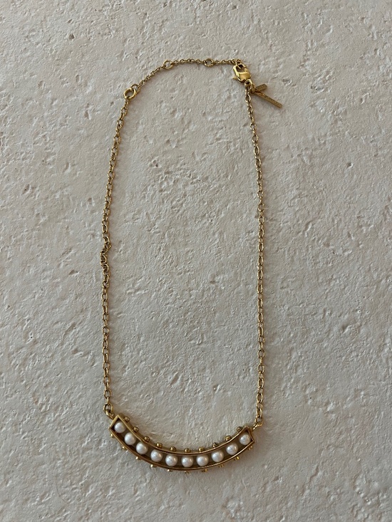 Lele Sadoughi Jewelry - Lele Sadoughi Pearl Slider Necklace, OS, Gold